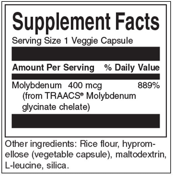 Albion Molibdeno Chelato 400 mcg - 60 capsule