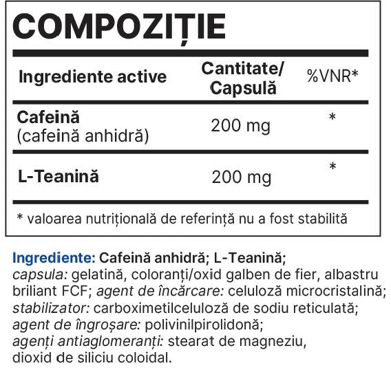 AlertON | Caffeina & Teanina - 30 capsule