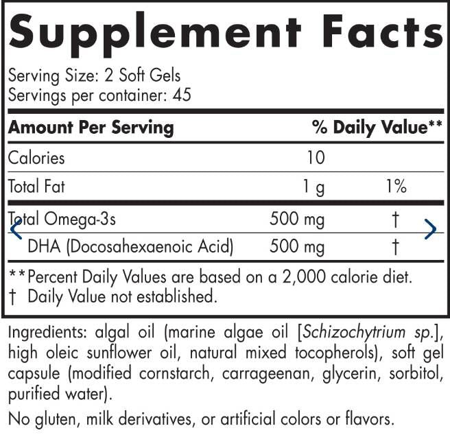 Alghe DHA 500 mg - 60 Capsule gel