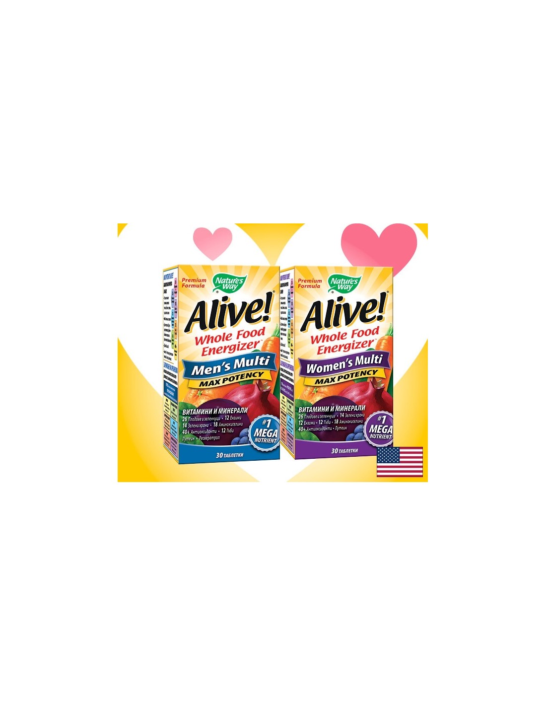 Pacchetto promozionale <tc>Alive</tc>! per le donne + <tc>Alive</tc>! per gli uomini