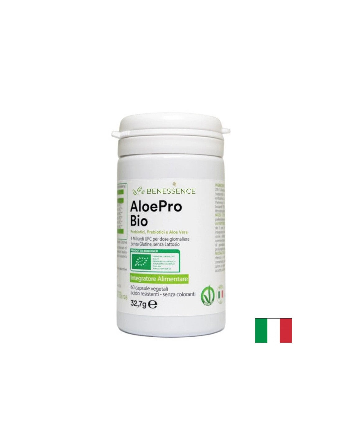Aloe Pro Aloe vera + antibiotici e integratori – per un doppio trattamento, equilibrio e terapia immunitaria, 60 capsule