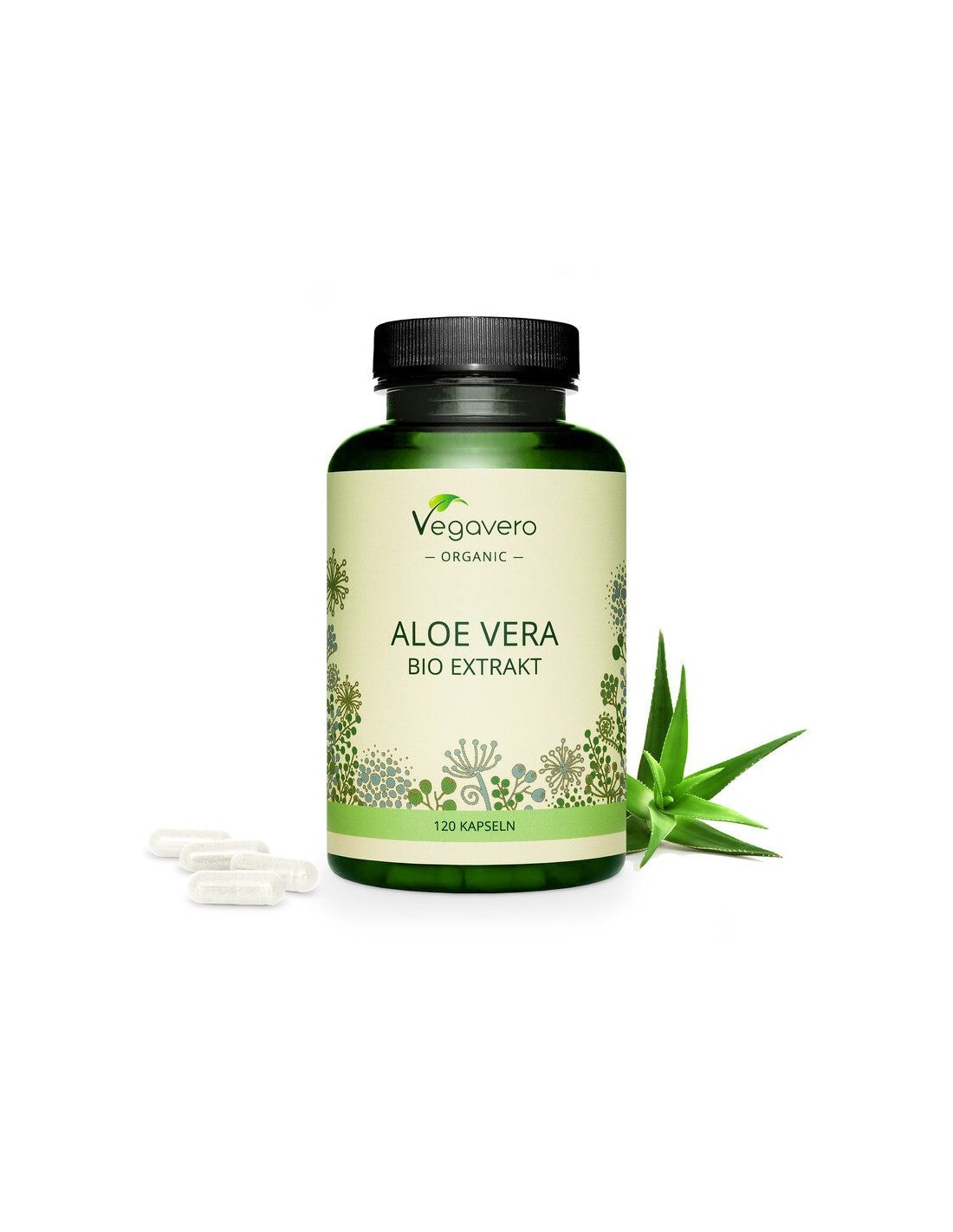 Aloe Vera Bio Extrakt/Estratto di Aloe Vera BIO, 120 capsule, 100% vegano