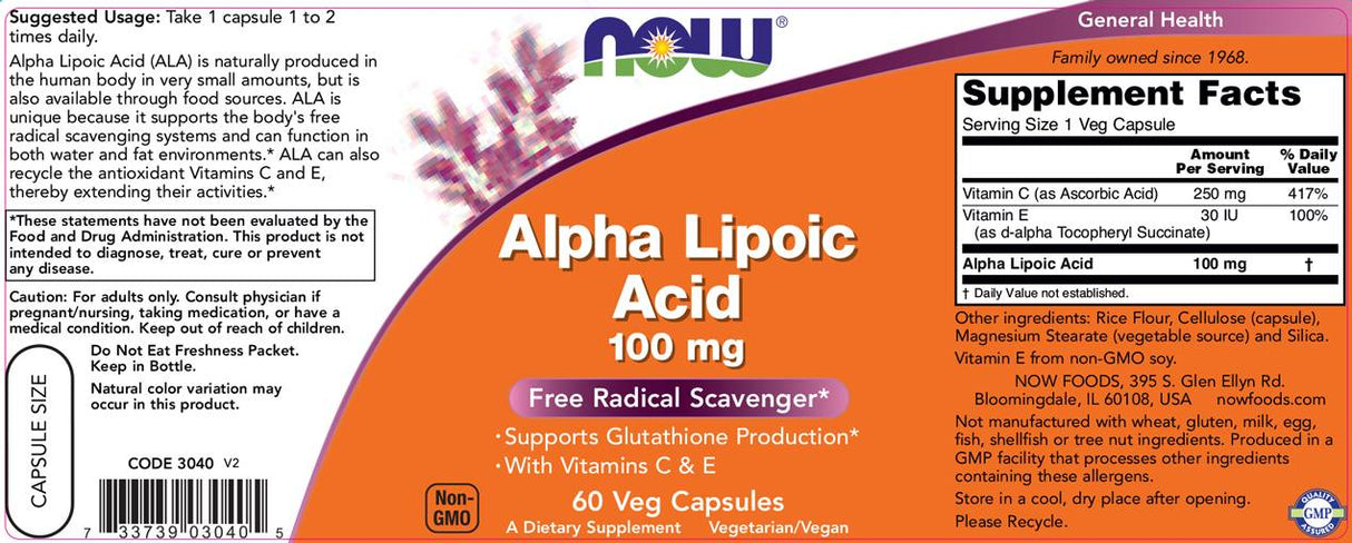 Acido alfa lipoico 100 mg - 60 capsule