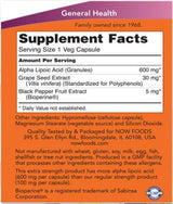 Acido alfa lipoico 600 mg/Extra forte - 120 capsule