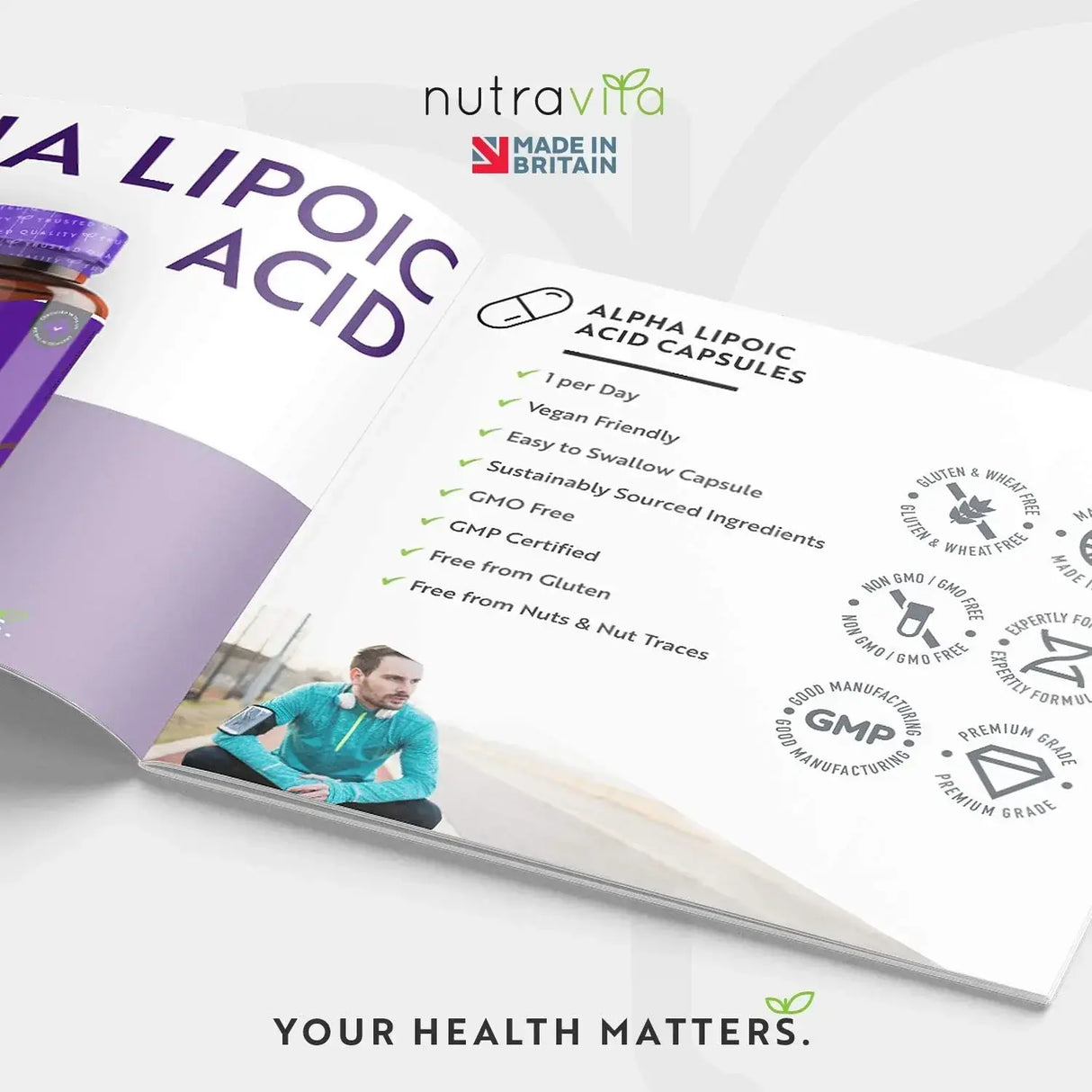 Acido alfa lipoico 650 mg/120 capsule, 120 dosi/ <tc>Nutravita</tc>