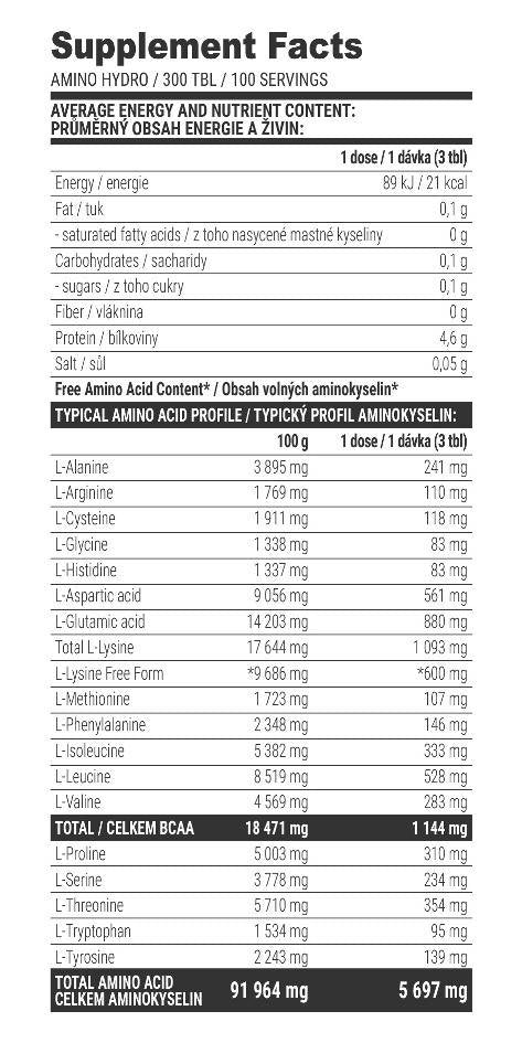 Amino Hydro 4000 mg - 300 Compresse