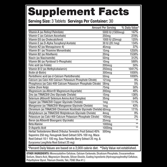 AnaviteXT | Xtreme Test Formula + Multivitaminici - 90 Compresse