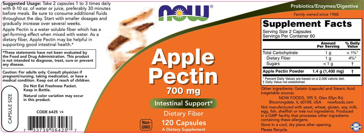 Pectina di mele 700 mg - 120 capsule