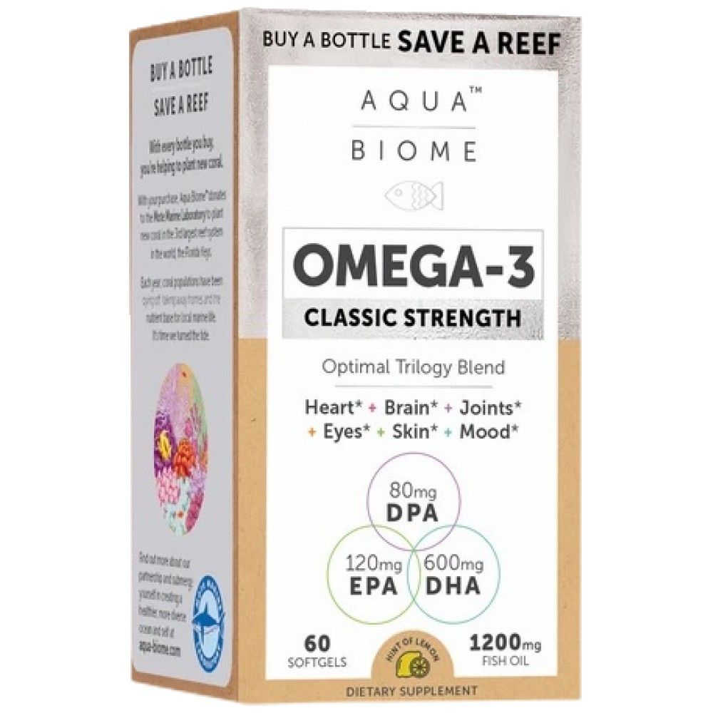 Aqua Biome Omega-3 Forza classica 1200 mg - 60 capsule di gel