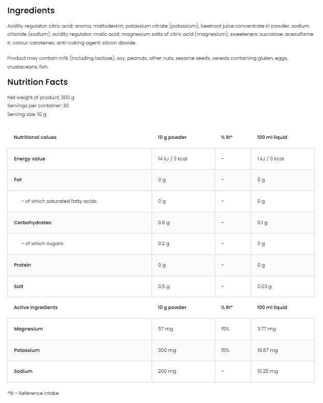 Aqua Kick/Idratazione Avanzata - Elettrolita - 300 grammi