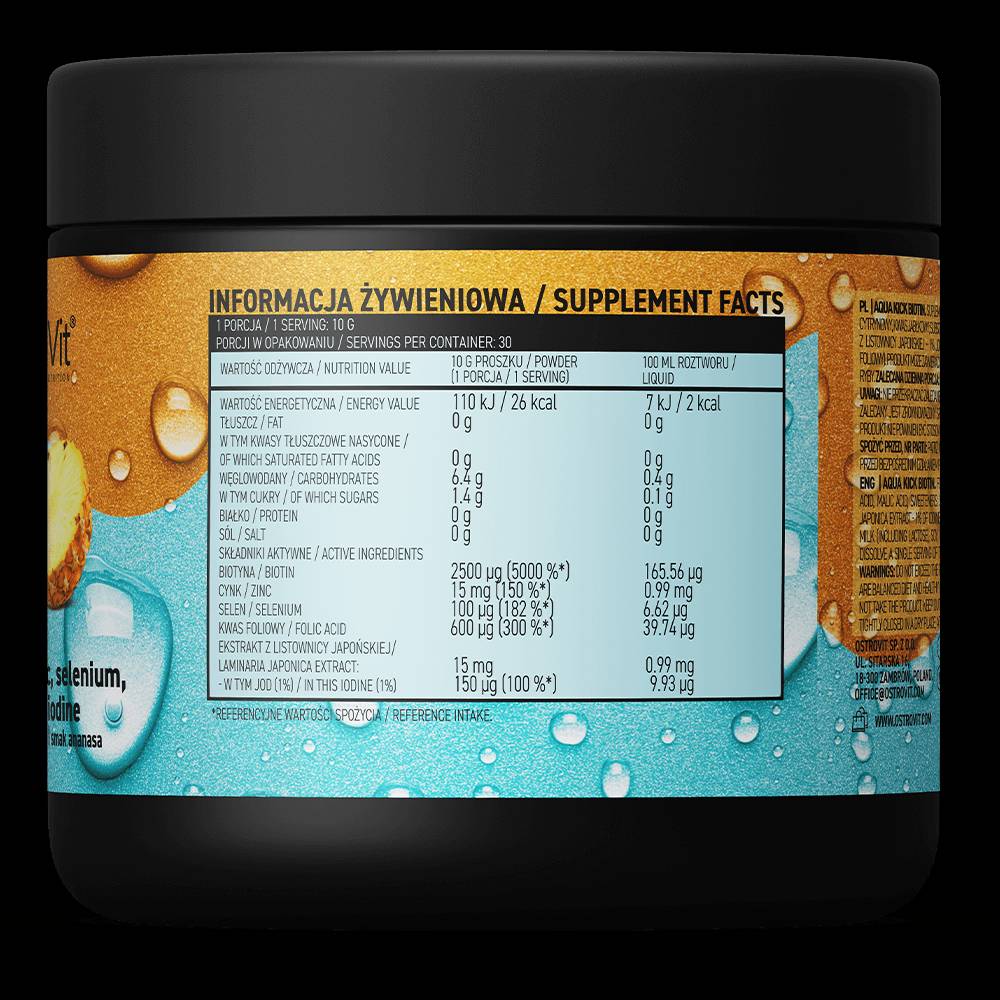 Aqua Kick/Idratazione avanzata con biotina, zinco, selenio - 300 grammi