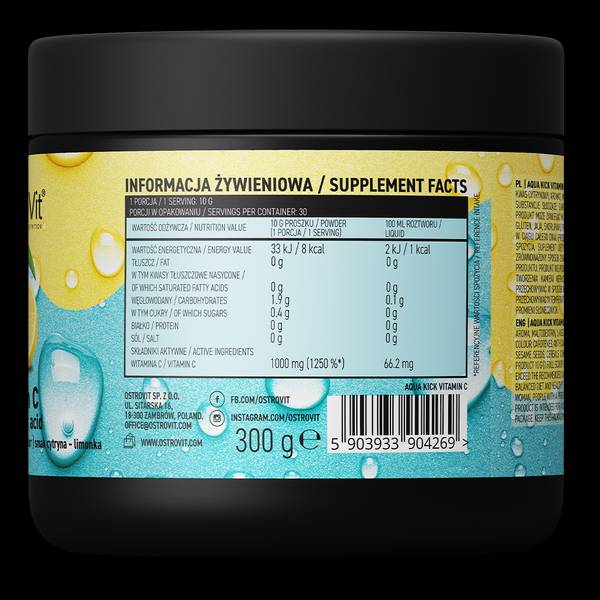 Aqua Kick/Idratazione avanzata con vitamina C - 300 grammi