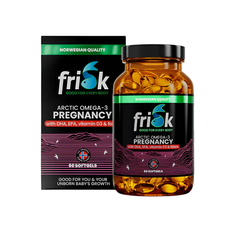 Arctic Pregnancy – Omega-3 per donne incinte – 100% Merluzzo selvatico norvegese – 80 capsule