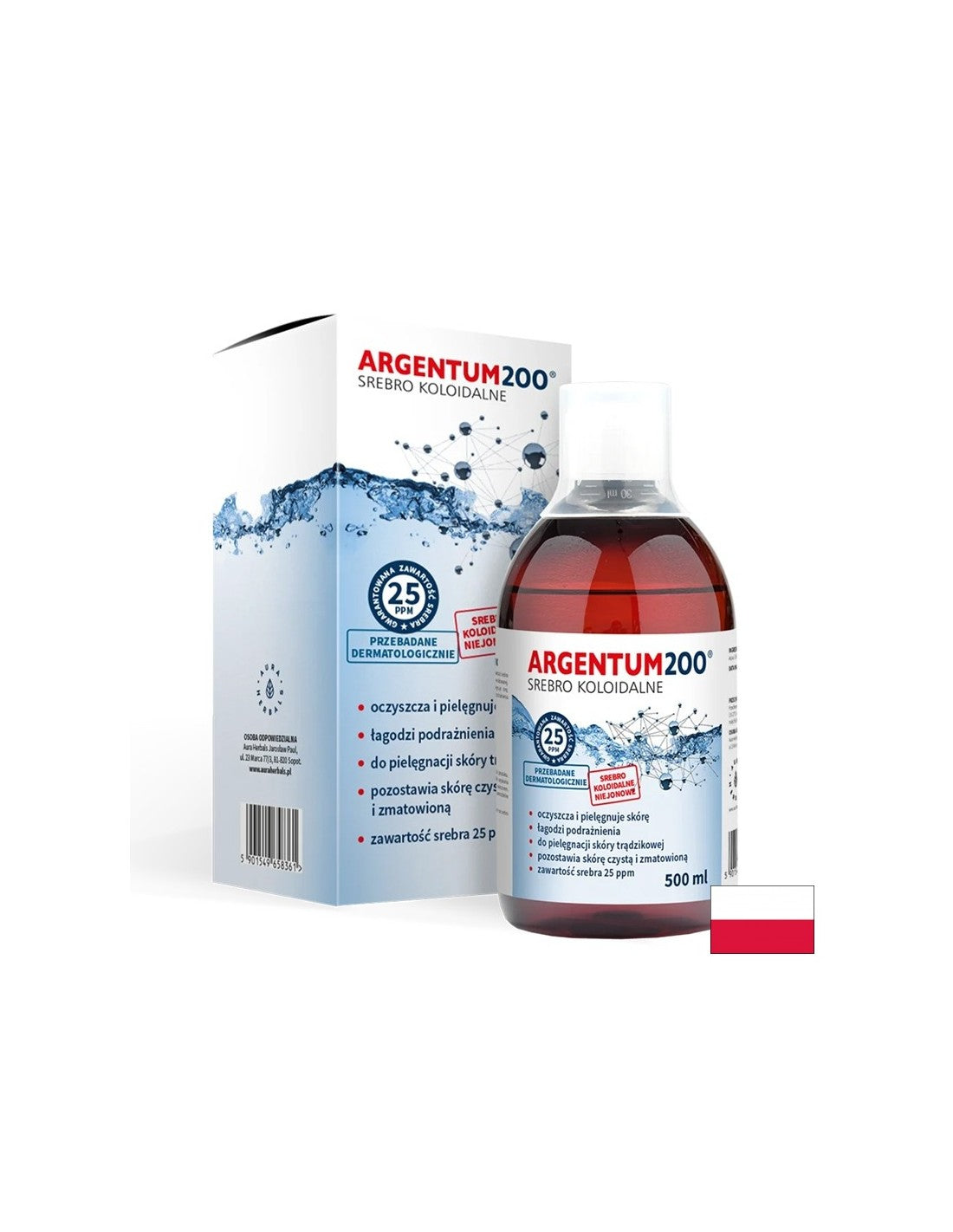 Argento colloidale Argentum200®, 25 ppm, 500 ml