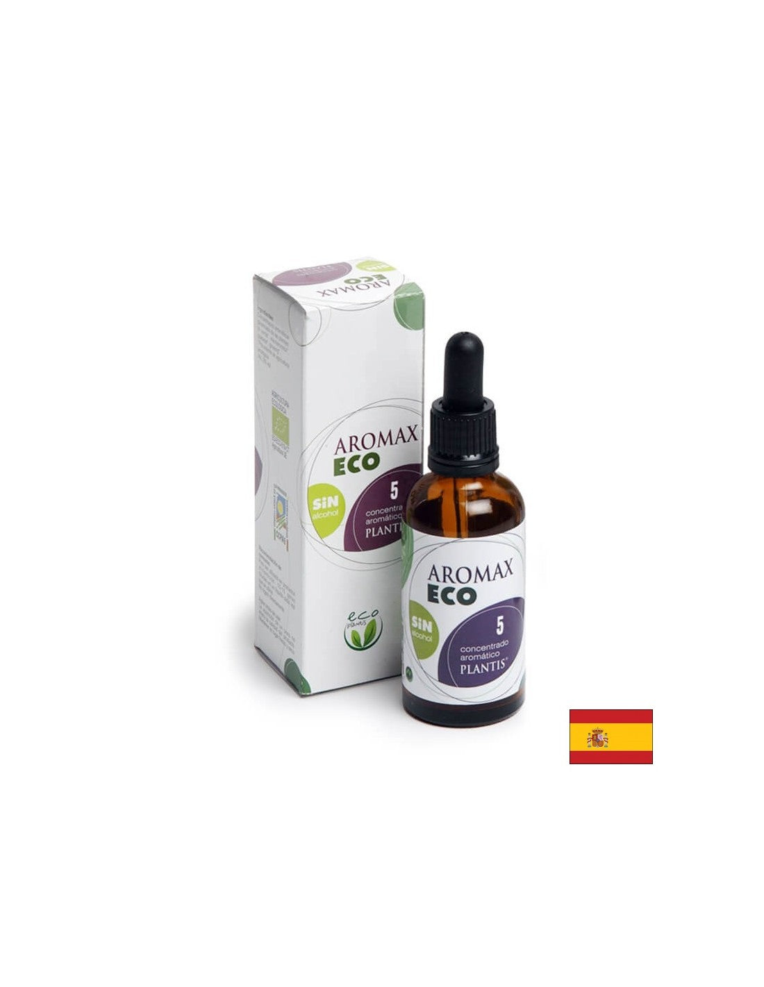 Tintura di erbe per disintossicazione - Aromax Eco 5 Plantis®, senza alcool, 50 ml