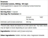 Foglie di Carciofo 500 mg 60 capsule
