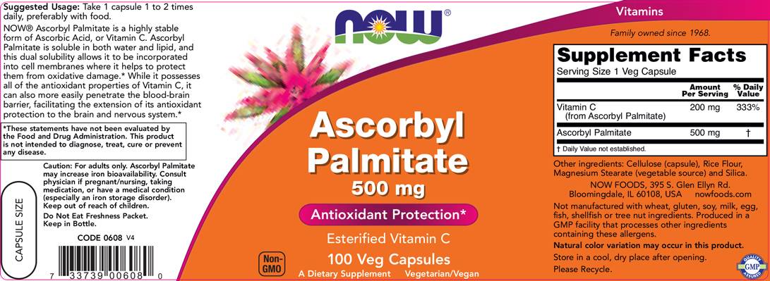 Ascorbil Palmitato 500 mg - 100 capsule