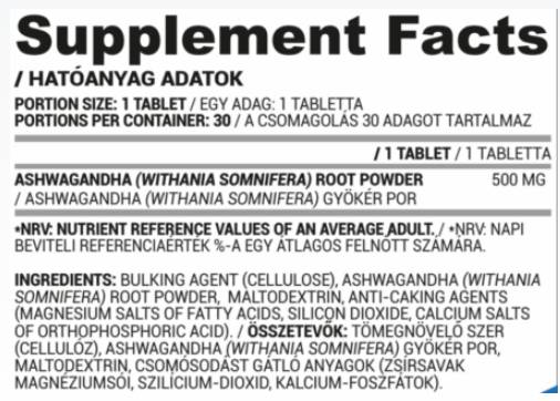 Ashwagandha 500 mg - 30 Compresse