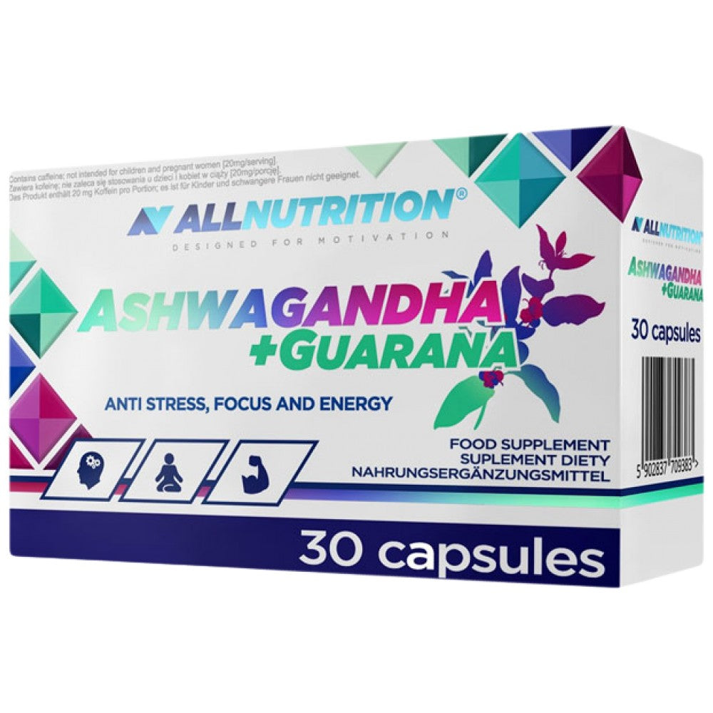 Ashwagandha + Guaranà | Antistress, Concentrazione ed Energia - 30 capsule