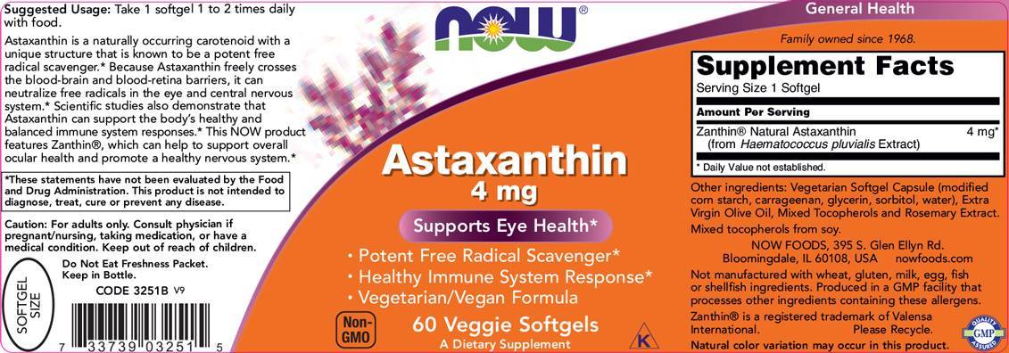 Astaxantina 4 mg - 90 capsule gel
