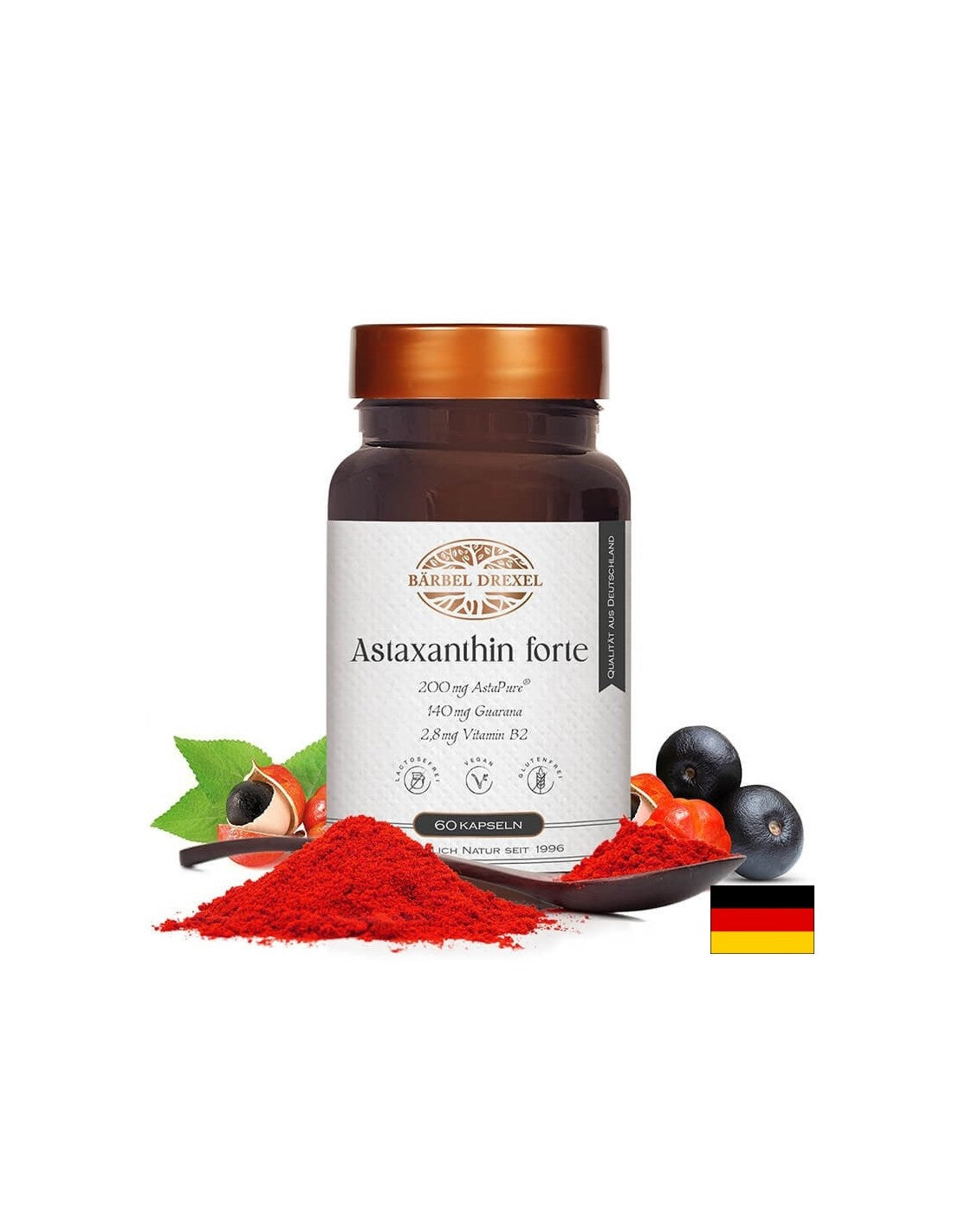 Astaxantina forte - Astaxantina Forte - supporto per gli occhi e neuroprotezione, 60 capsule <tc>Bärbel Drexel</tc>