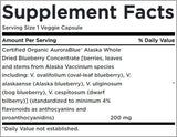 AuroraBlue/Complesso di mirtilli selvatici dell'Alaska - 30 capsule