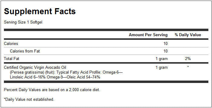 Olio di avocado 1000 mg - 60 capsule molli