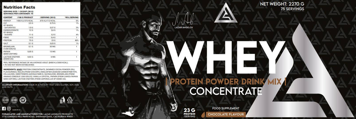 MIX di bevande a polvere per proteine ​​la siero di latte | Concentrate - 2270 grammi