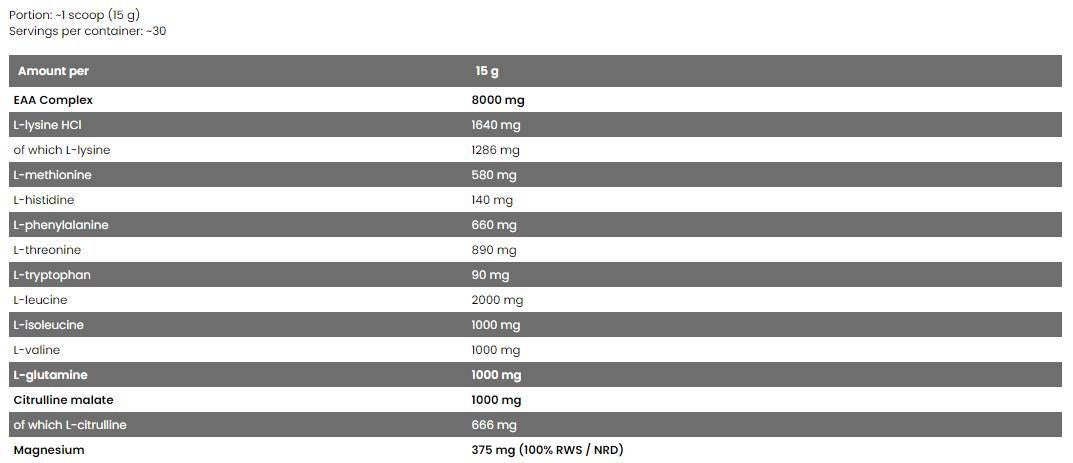 <tc>BAD ASS</tc> / Aminoacidi - 15 grammi