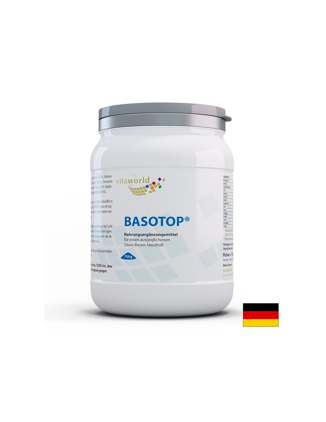 Minerali e oligoelementi per l'equilibrio acido-alcalino - BASOTOP, 750 g, polvere
