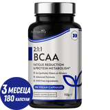 BCAA (2:1:1) con vitamine B6 & B12 - 180 Vcaps. <tc>Nutravita</tc>