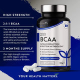 BCAA (2:1:1) con vitamine B6 & B12 - 180 Vcaps. <tc>Nutravita</tc>