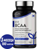 BCAA (2:1:1) con vitamine B6 & B12 - 180 Vcaps. <tc>Nutravita</tc>