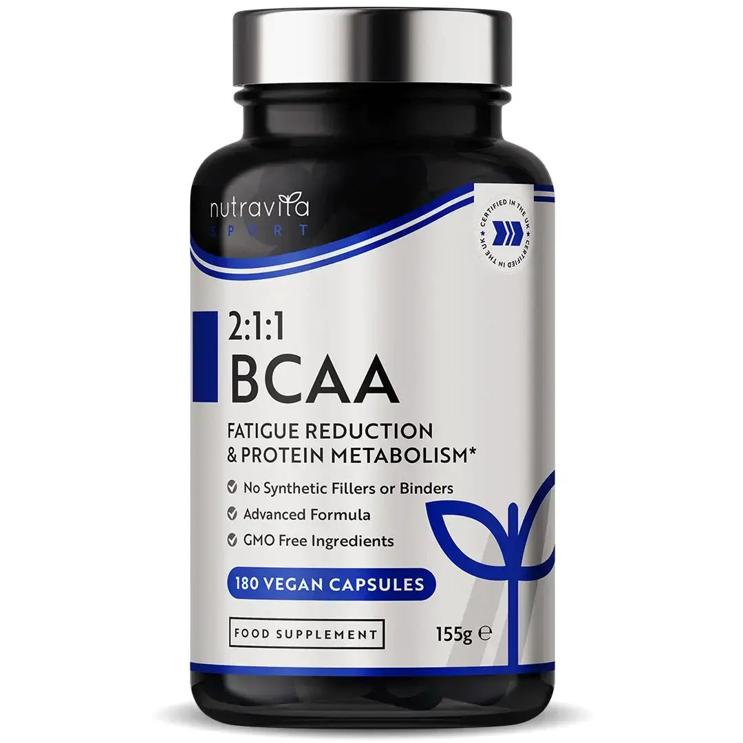 BCAA (2:1:1) con vitamine B6 & B12 - 180 Vcaps. <tc>Nutravita</tc>