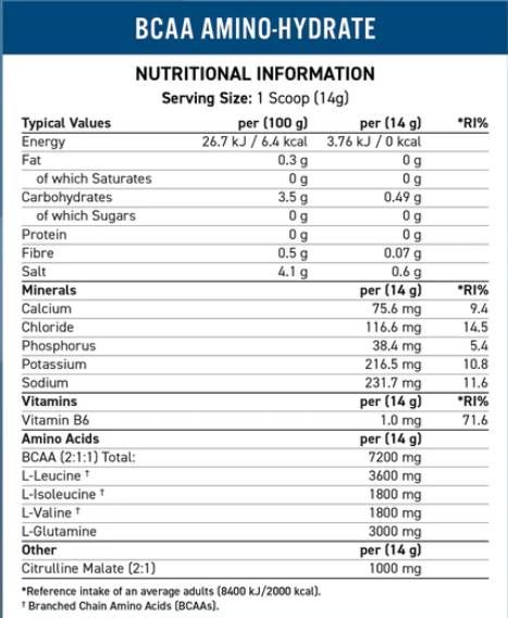 BCAA Aminoidrato | Prossima generazione: 1400 grammi