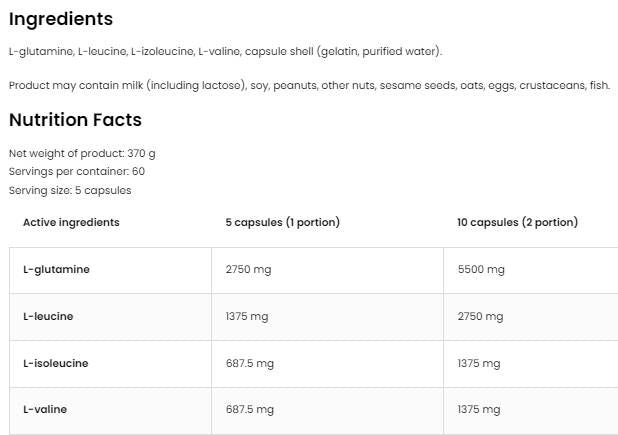 BCAA + Glutammina 5500 mg - 150 capsule