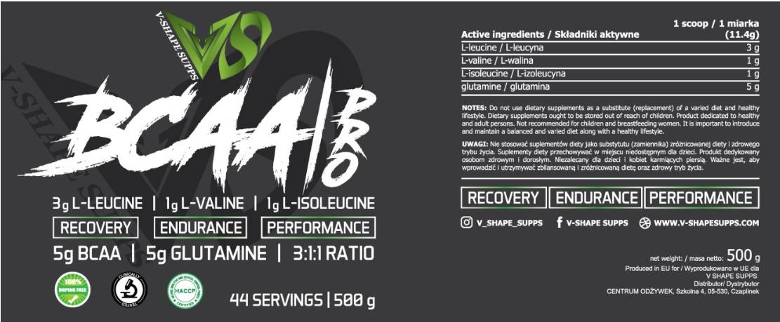 BCAA Pro 3:1:1 + L-Glutammina - 300 grammi