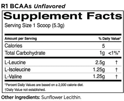 BCAA non aromatizzati | Formula BCAA 2:1:1 micronizzata al 100% - 318 grammi
