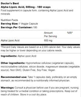 MIGLIOR acido alfa lipoico 600 mg - 180 capsule