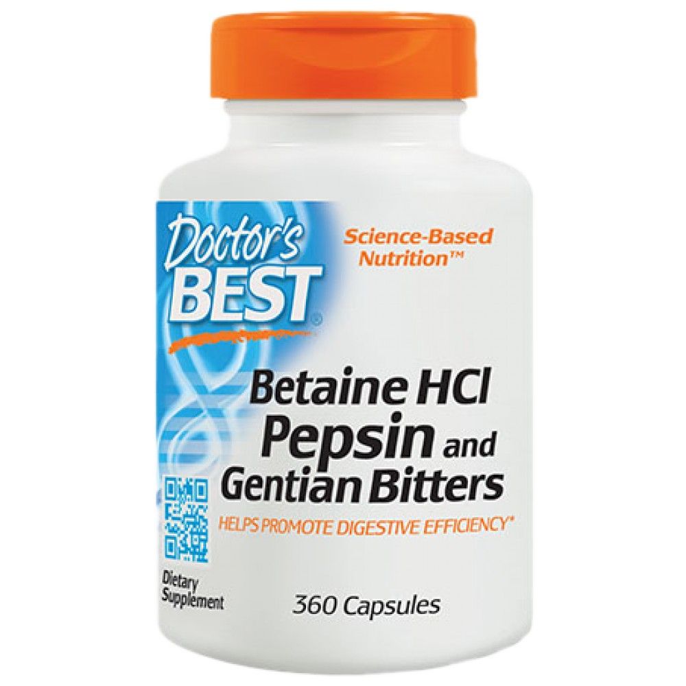 BEST Betaina HCL 650 mg/con pepsina & Bitter alla genziana - 360 capsule