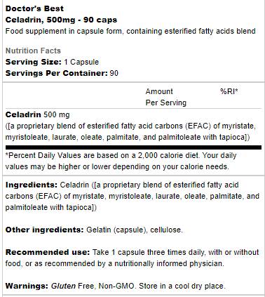 MIGLIOR Celadrin 500 mg - 90 capsule