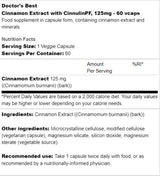 MIGLIORE Estratto di cannella con CinnulinPF 125 mg - 60 capsule