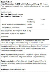 MIGLIOR CoQ10 con Bioperine 600 mg - 60 capsule
