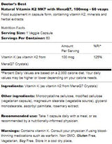 MIGLIOR vitamina naturale K2 MK-7 100 mcg - 60 capsule