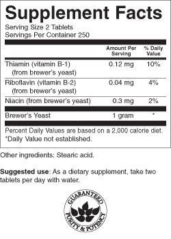 Lievito del birrificio 500 mg 500 compresse