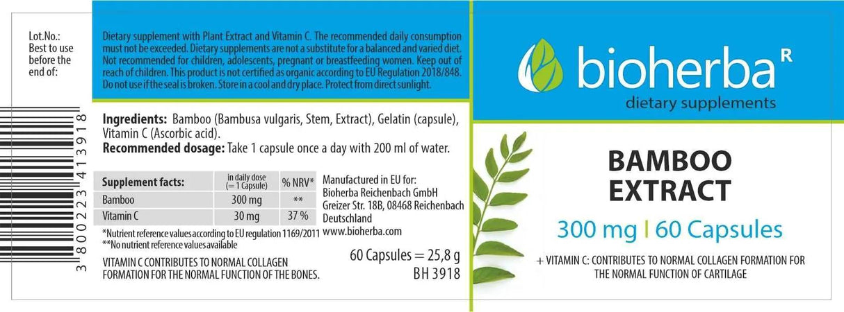 Estratto di Bambù 300 mg - 60 capsule
