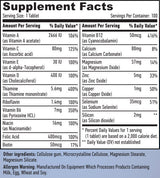 Multivitaminico per adulti di base 100 compresse.