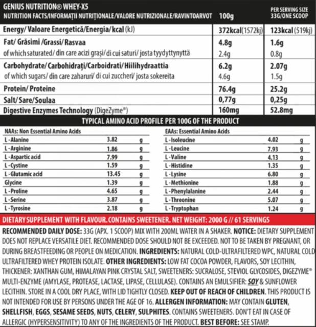 Whey -X5 - 900 grammi
