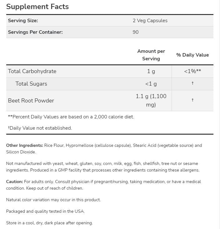Radice di barbabietola 550 mg - 180 capsule