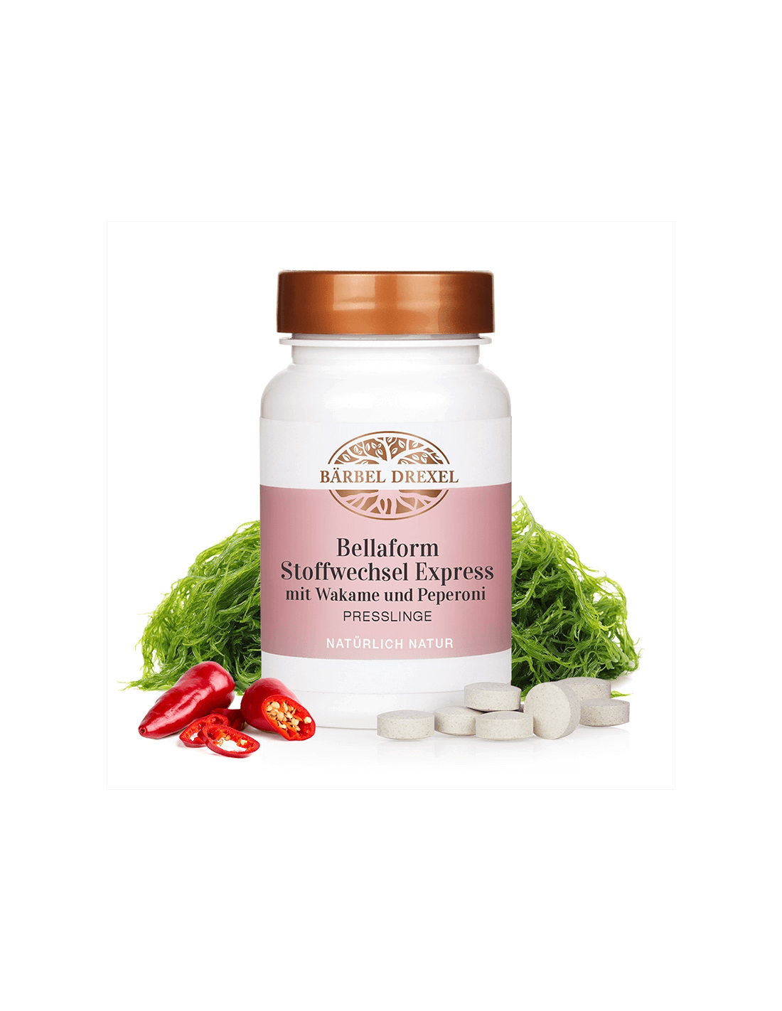 Per un metabolismo veloce - Formula Wakame e peperoncino - Bellaform, 120 compresse <tc>Bärbel Drexel</tc>